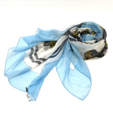 HERMES scarf silk blue Brides de Gala Brides de Gala Women Used Authentic