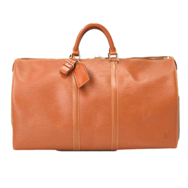 LOUIS VUITTON Boston Duffel bag Travel bag Epi Keepall 55 Epi Leather M42958 Zipang gold(Unisex) Used Authentic