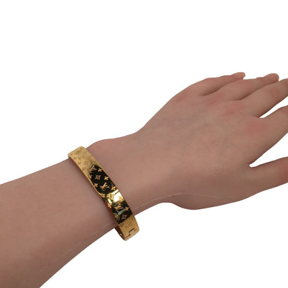 LOUIS VUITTON bracelet M00251 Gold Plated gold Cuff nanogram Monogram Small size Women S Used Authentic