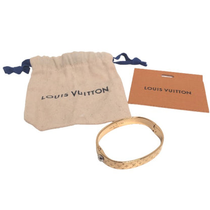 LOUIS VUITTON bracelet M00251 Gold Plated gold Cuff nanogram Monogram Small size Women S Used Authentic