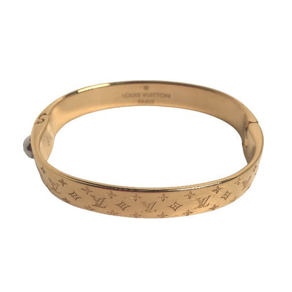 LOUIS VUITTON bracelet M00251 Gold Plated gold Cuff nanogram Monogram Small size Women S Used Authentic