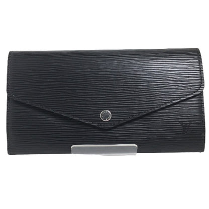 LOUIS VUITTON Long Wallet Purse M60582 Epi Leather Noir Long Wallet Purse Epi Portefeuille Sara Women Used Authentic