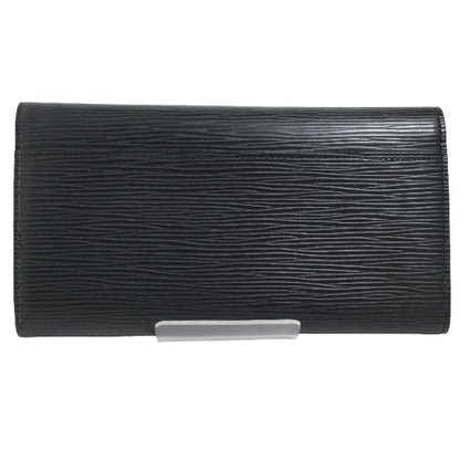 LOUIS VUITTON Long Wallet Purse M60582 Epi Leather Noir Long Wallet Purse Epi Portefeuille Sara Women Used Authentic