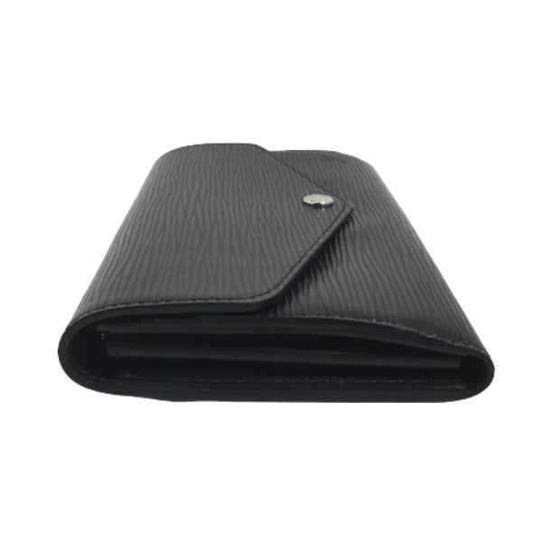 LOUIS VUITTON Long Wallet Purse M60582 Epi Leather Noir Long Wallet Purse Epi Portefeuille Sara Women Used Authentic