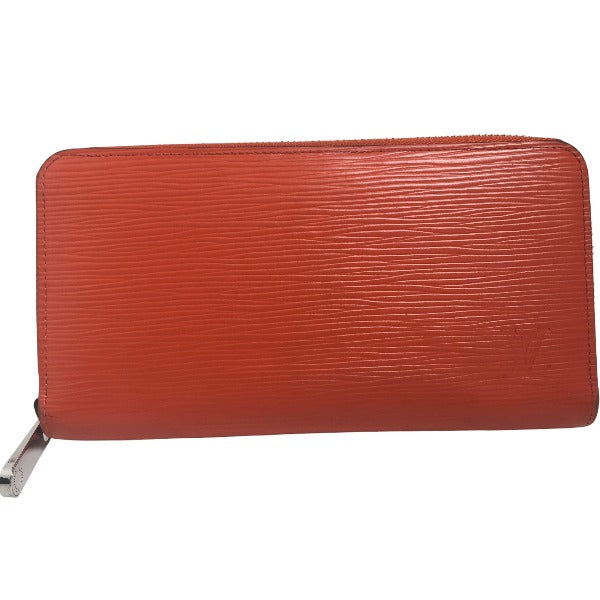 LOUIS VUITTON Long Wallet Purse Zip Around Epi Zippy wallet Epi Leather M60310 Orange Women Used Authentic