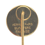 HERMES Brooch Serie Pin Brooch Gold Plated gold Women Used Authentic