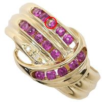 JEWELRY Ring Ruby Ruby, Diamond K18 yellow gold gold Women Used Authentic