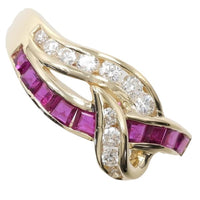 JEWELRY Ring Ruby, Diamond K18 yellow gold gold Women Used Authentic