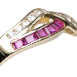 JEWELRY Ring Ruby, Diamond K18 yellow gold gold Women Used Authentic