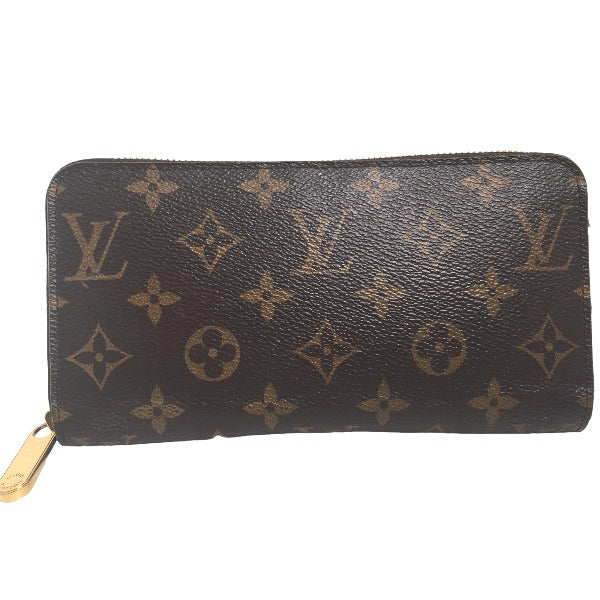 LOUIS VUITTON Long Wallet Purse M41895 Monogram canvas Fuchsia Zip Around Monogram Zippy wallet unisex(Unisex) Used Authentic