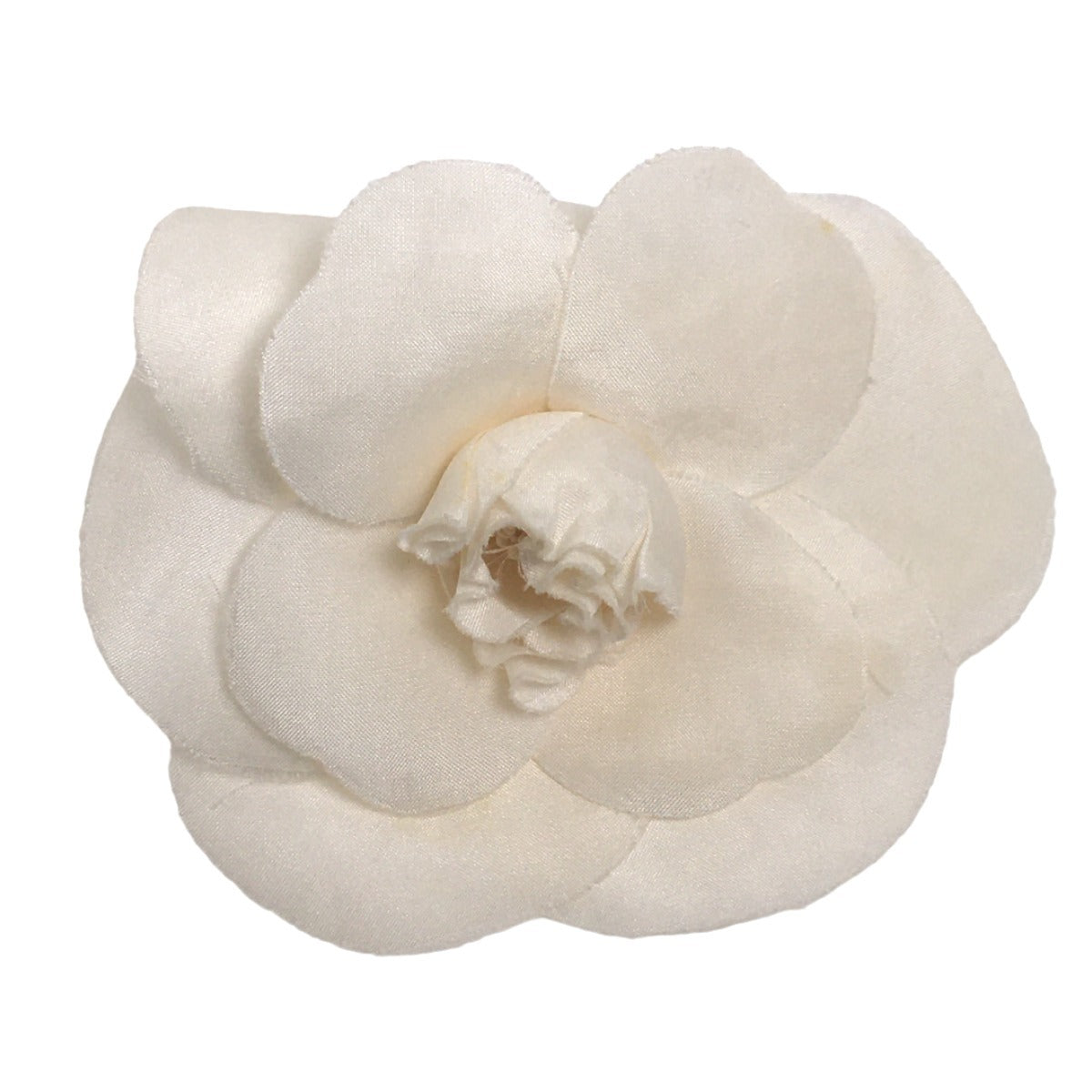 CHANEL Brooch unknown white Camelia With Box corsage Women Used Authentic