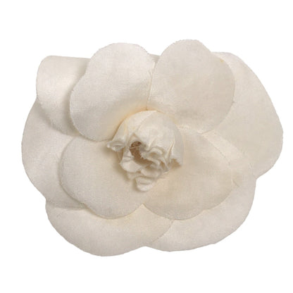 CHANEL Brooch unknown white Camelia With Box corsage Women Used Authentic