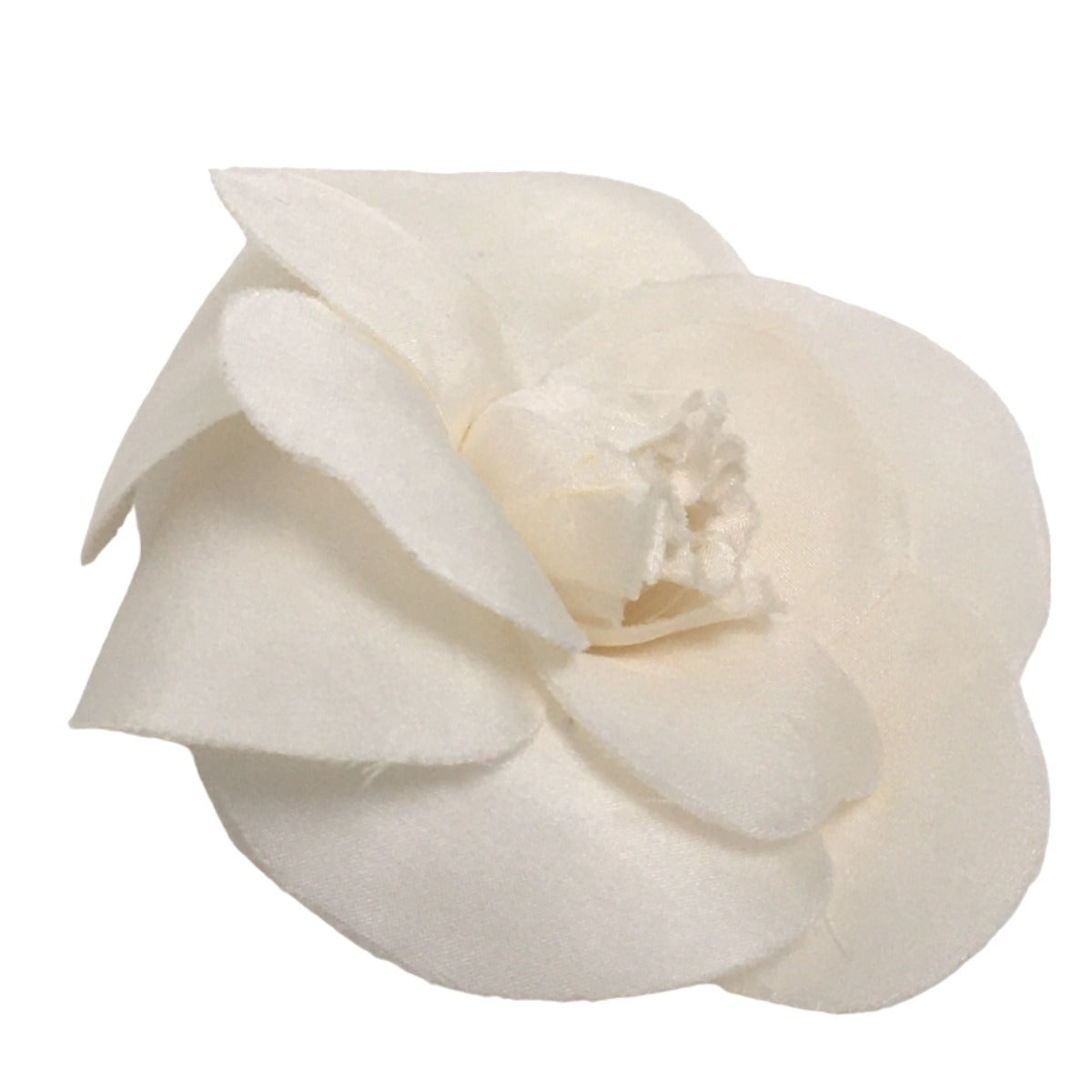 CHANEL Brooch unknown white Camelia With Box corsage Women Used Authentic