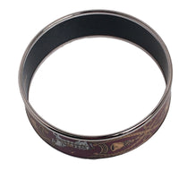 HERMES Bangle bracelet Cloisonne SV Red / gold / black Women Used Authentic