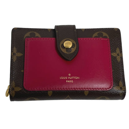 LOUIS VUITTON Bifold Wallet M69433 Monogram canvas Fuchsia Bifold Wallet Monogram Portefeuille Juliet Women Used Authentic