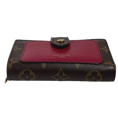 LOUIS VUITTON Bifold Wallet M69433 Monogram canvas Fuchsia Bifold Wallet Monogram Portefeuille Juliet Women Used Authentic