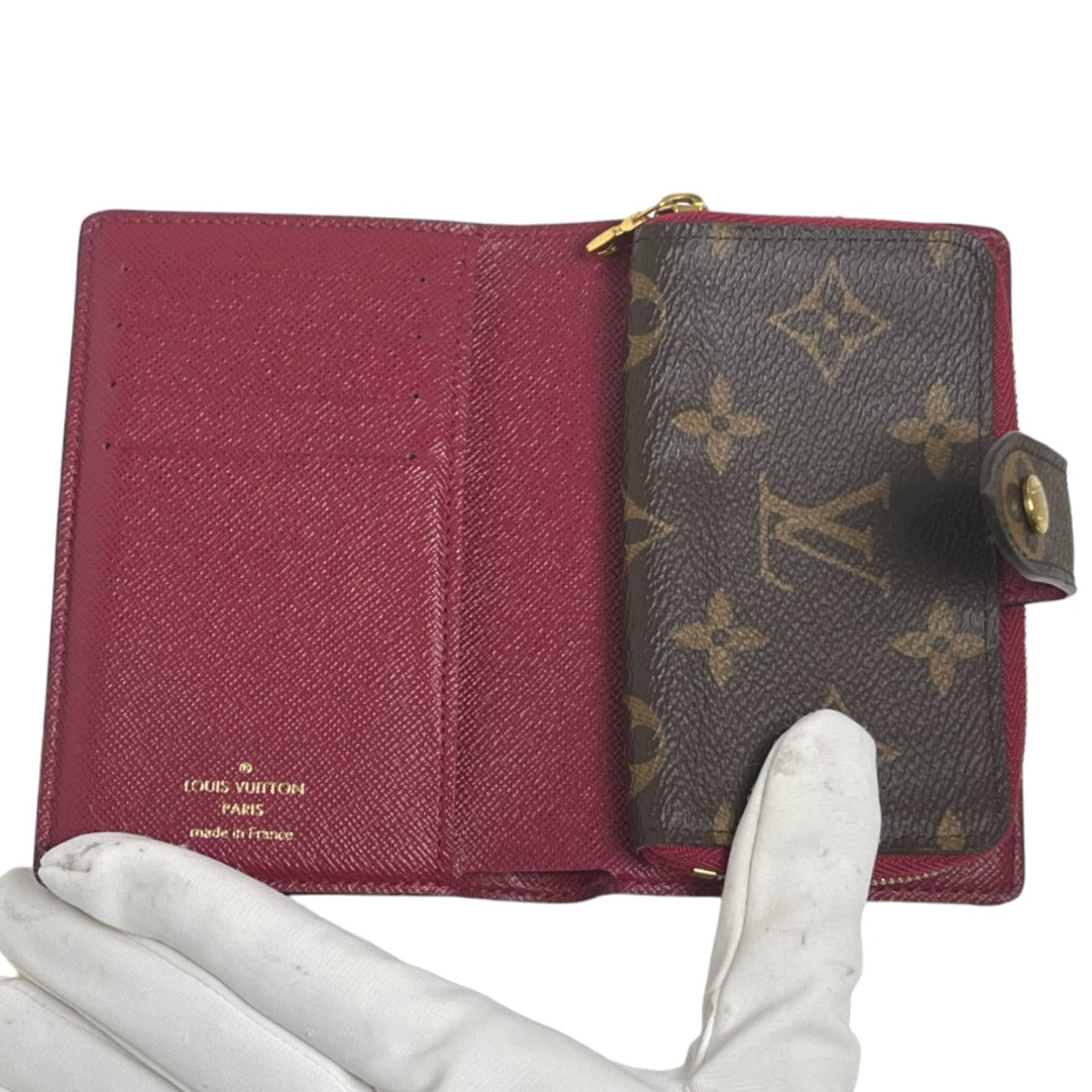 LOUIS VUITTON Bifold Wallet M69433 Monogram canvas Fuchsia Bifold Wallet Monogram Portefeuille Juliet Women Used Authentic