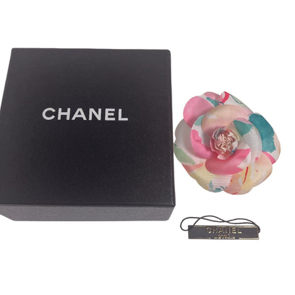 CHANEL Brooch unknown colorful Camelia corsage Women Used Authentic