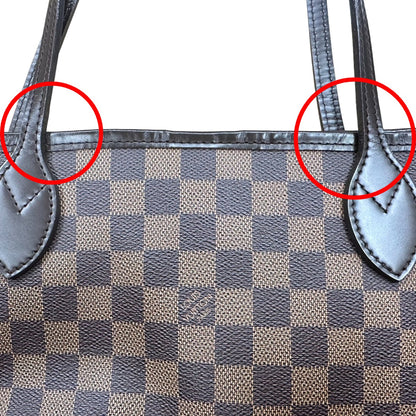 LOUIS VUITTON Tote Bag N41358 Damier canvas Brown Neverfull MM Damier No pouch Women Used Authentic