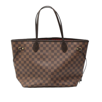 LOUIS VUITTON Tote Bag N41358 Damier canvas Brown Neverfull MM Damier No pouch Women Used Authentic