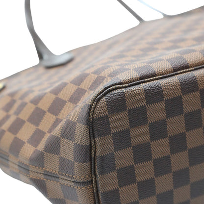 LOUIS VUITTON Tote Bag N41358 Damier canvas Brown Neverfull MM Damier No pouch Women Used Authentic