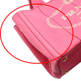 PRADA Tote Bag Tote Bag Cotton canvas Canapa mini Cotton canvas 1BG439 pink Women Used Authentic