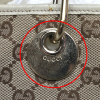 GUCCI Handbag Mini Tote Bag GG canvas 120844 GG canvas beige Women Used Authentic