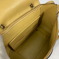 CELINE Shoulder Bag 2WAY bag shawl Belt bag mini leather yellow Women Used Authentic