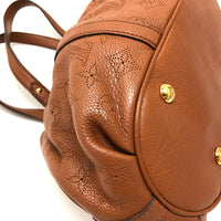 LOUIS VUITTON Shoulder Bag M97052 monogram mahina leather cognac Mahina Runner PM Women Used Authentic