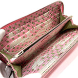 HERMES Long Wallet Purse Zip Around Silk in Azap Long Epsom pink Women Used Authentic