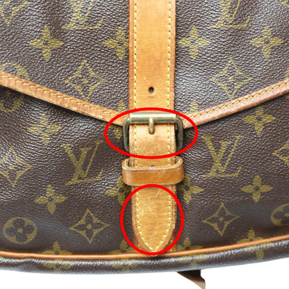 LOUIS VUITTON Shoulder Bag M42254 Monogram canvas Monogram canvas, leather Brown Samuel 35 Monogram Women Used Authentic