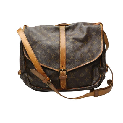 LOUIS VUITTON Shoulder Bag M42254 Monogram canvas Monogram canvas, leather Brown Samuel 35 Monogram Women Used Authentic