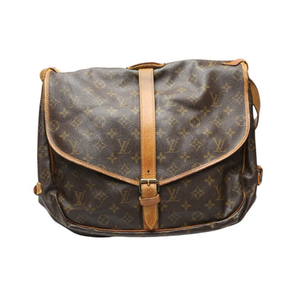 LOUIS VUITTON Shoulder Bag M42254 Monogram canvas Monogram canvas, leather Brown Samuel 35 Monogram Women Used Authentic