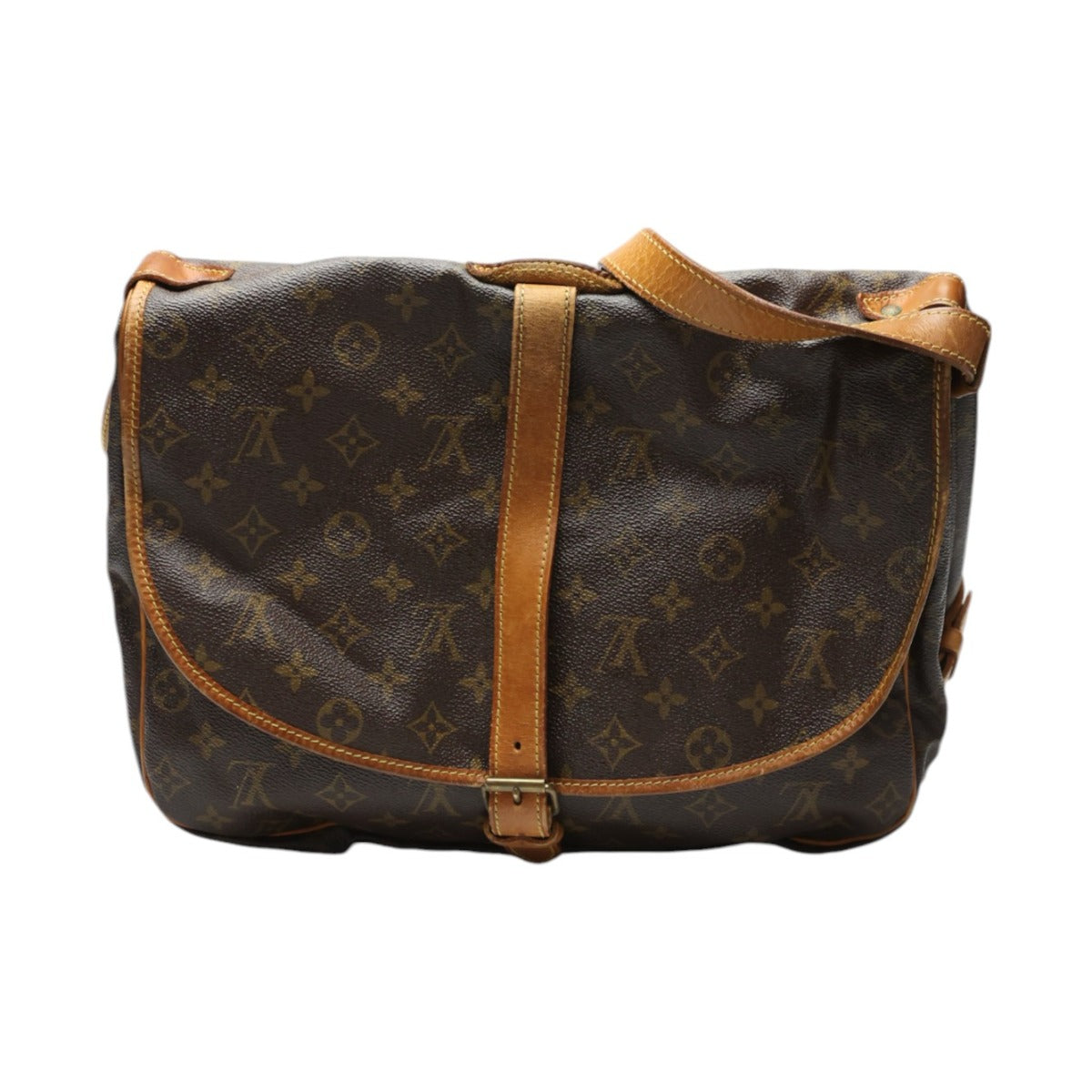 LOUIS VUITTON Shoulder Bag M42254 Monogram canvas Monogram canvas, leather Brown Samuel 35 Monogram Women Used Authentic