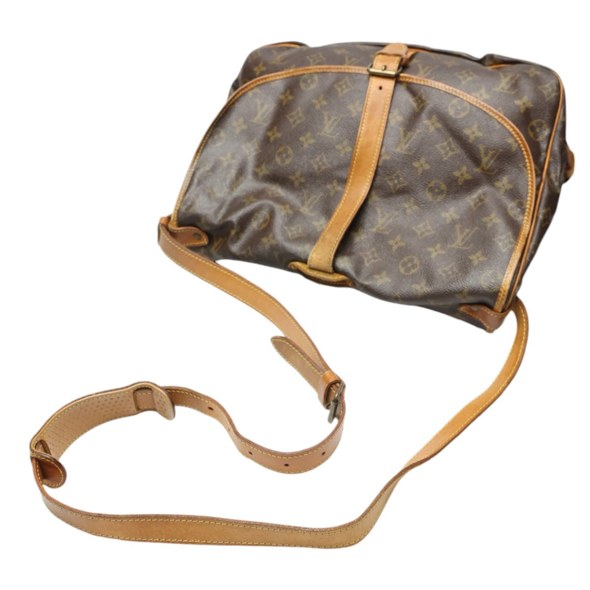 LOUIS VUITTON Shoulder Bag M42254 Monogram canvas Monogram canvas, leather Brown Samuel 35 Monogram Women Used Authentic