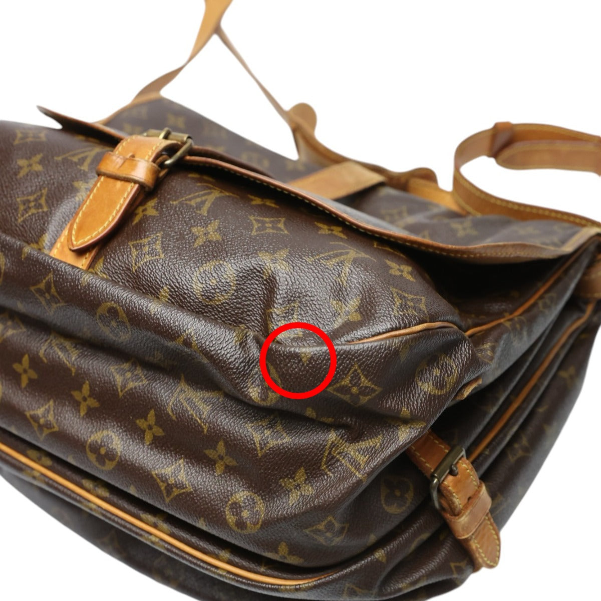 LOUIS VUITTON Shoulder Bag M42254 Monogram canvas Monogram canvas, leather Brown Samuel 35 Monogram Women Used Authentic