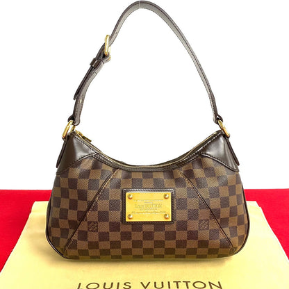 LOUIS VUITTON Shoulder Bag leather Brown Damier Thames PM