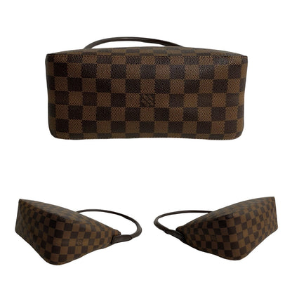 LOUIS VUITTON Shoulder Bag leather Brown Damier Looping MM