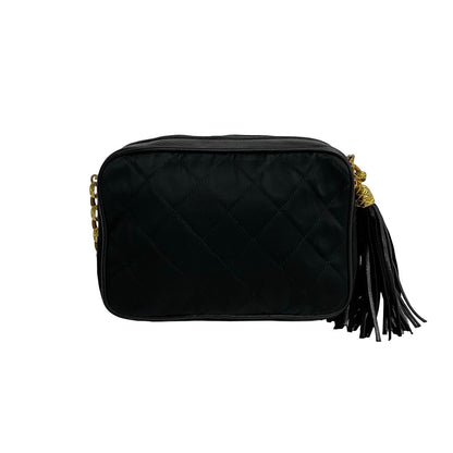 CHANEL Shoulder Bag Nylon black Matrasse