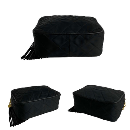 CHANEL Shoulder Bag Nylon black Matrasse