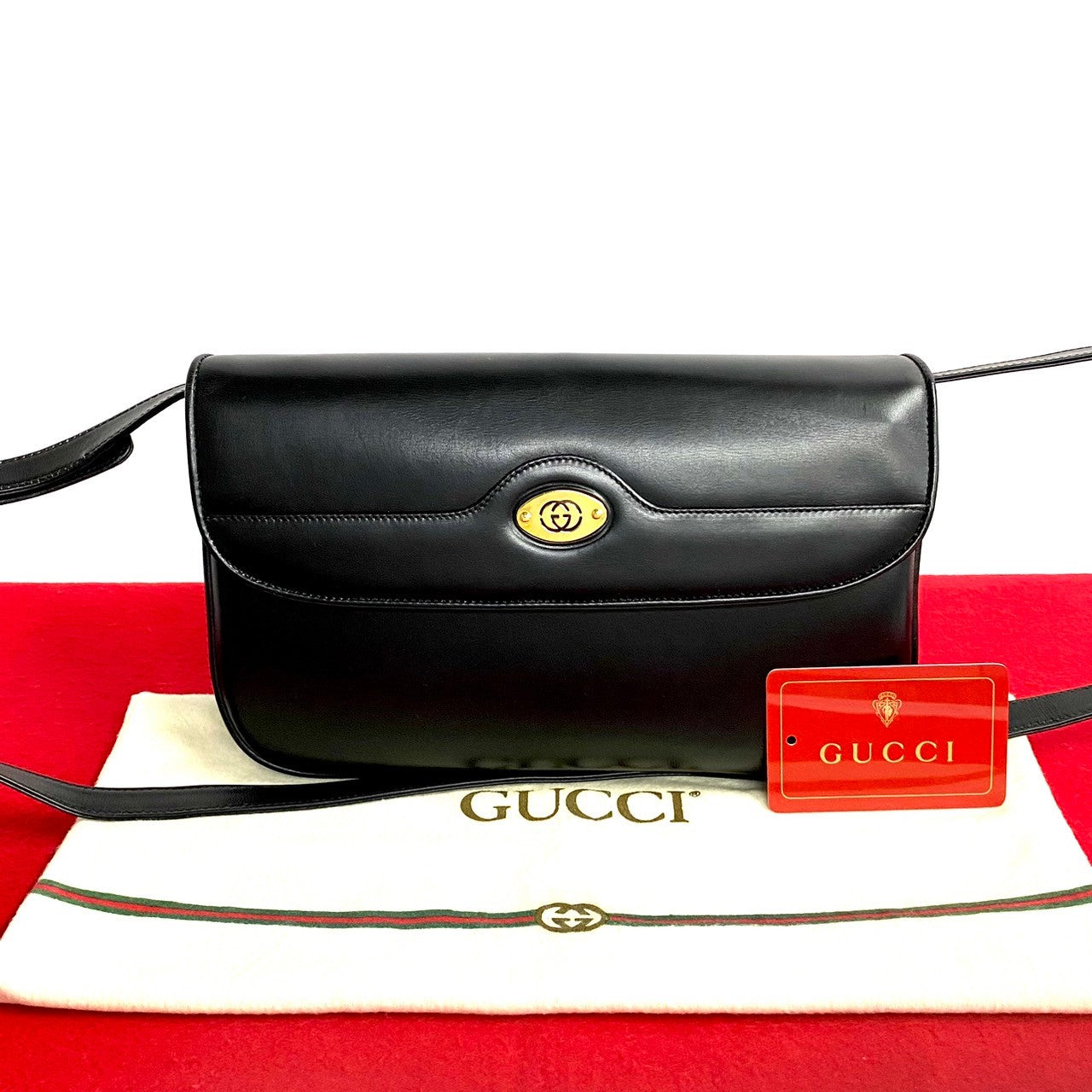 GUCCI Shoulder Bag leather black