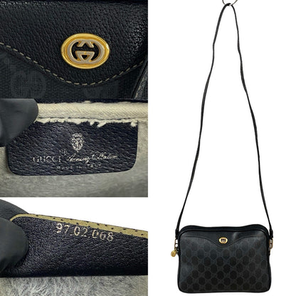 GUCCI Shoulder Bag leather black