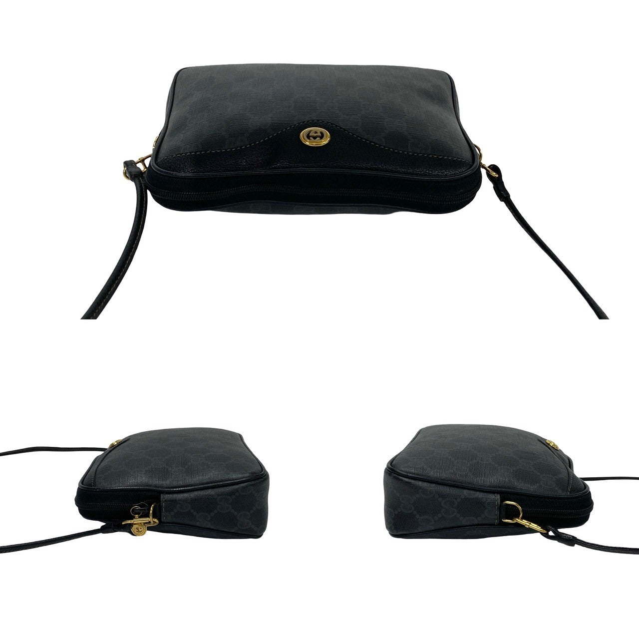 GUCCI Shoulder Bag leather black