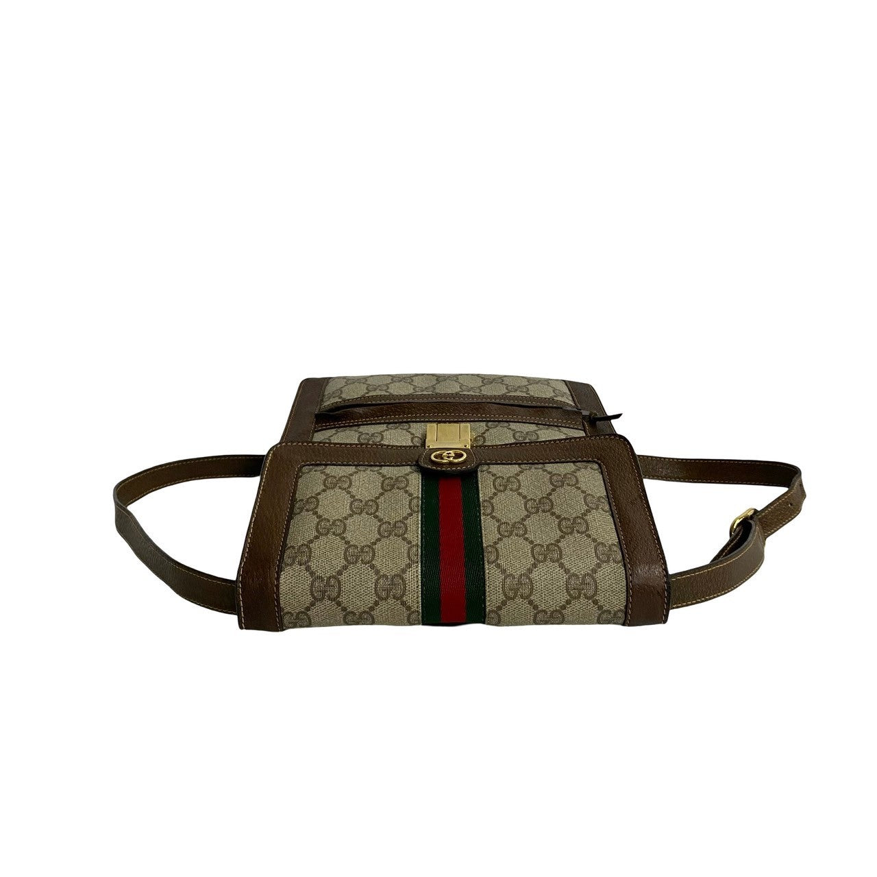 GUCCI Shoulder Bag leather Brown Sherry line