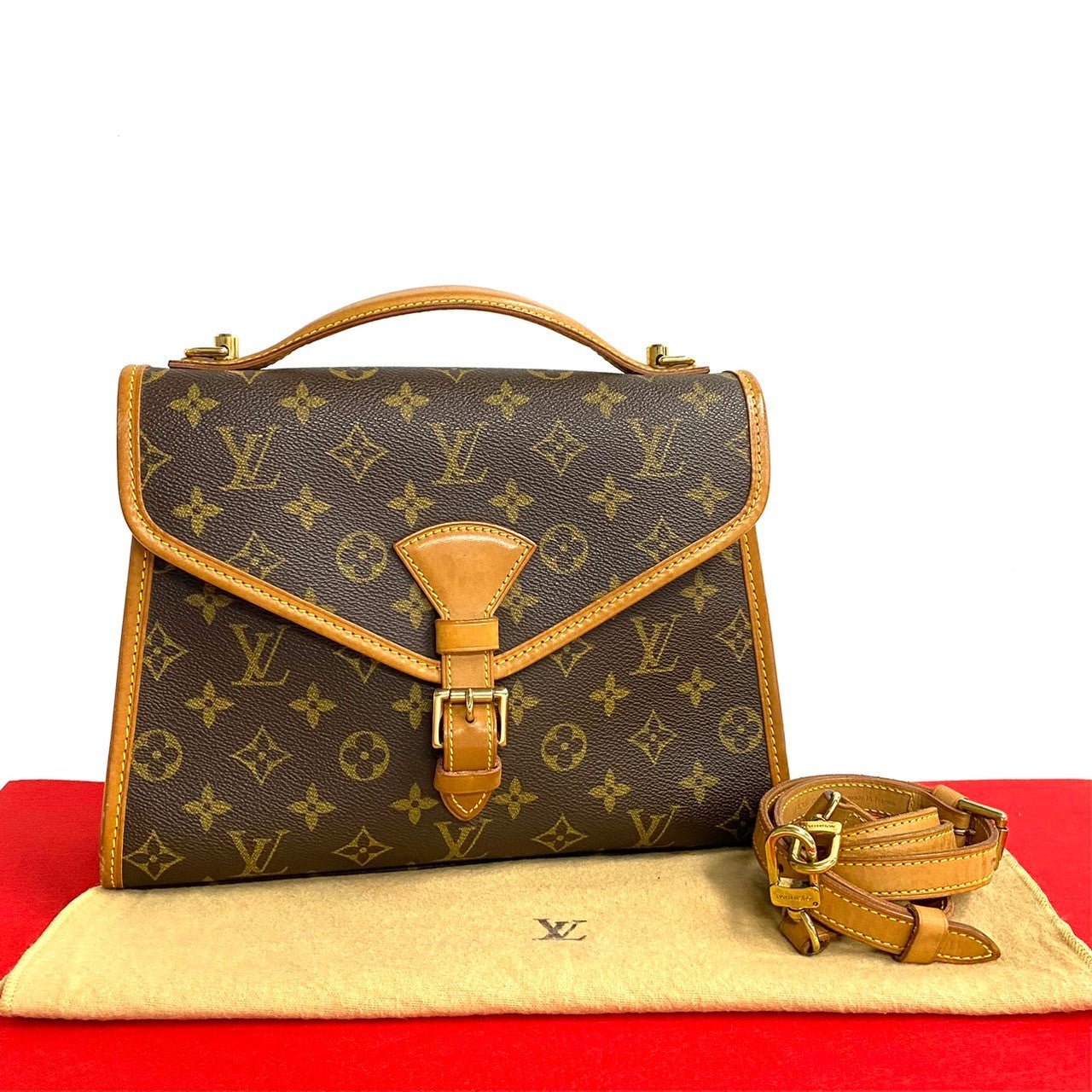 LOUIS VUITTON Shoulder Bag leather Brown Monogram Bel Air