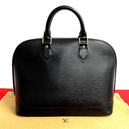 LOUIS VUITTON Handbag Epi Leather black Epi Alma