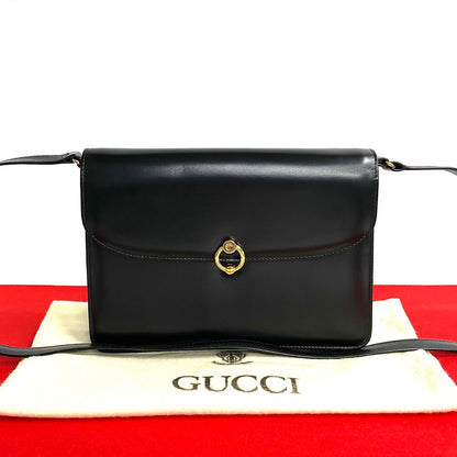 GUCCI Shoulder Bag leather black