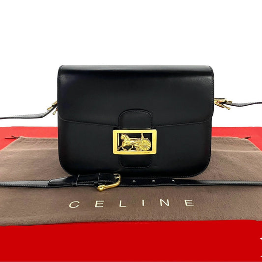 CELINE Shoulder Bag Calfskin black