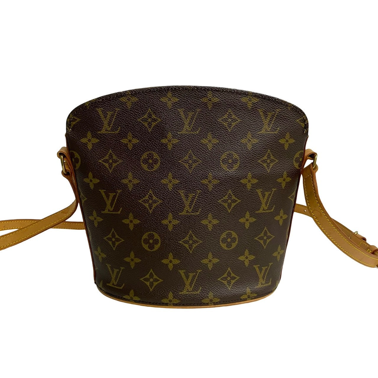 LOUIS VUITTON Shoulder Bag leather Brown Monogram Drouot