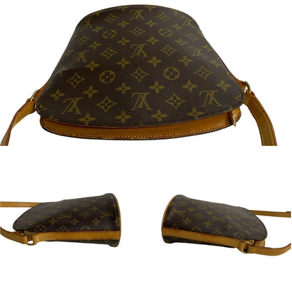 LOUIS VUITTON Shoulder Bag leather Brown Monogram Drouot